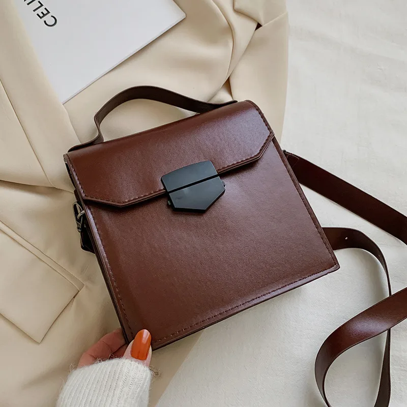 

2021 New Style Ladies Bag Shoulder Diagonal Handbag European and American Retro Square Vintage Bag Fashion Trendy Messenger Bag