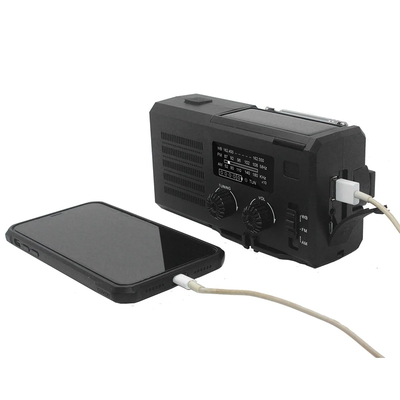 D6 Солнечный радиоприемник аварийный ручной многофункциональный фонарик лампа