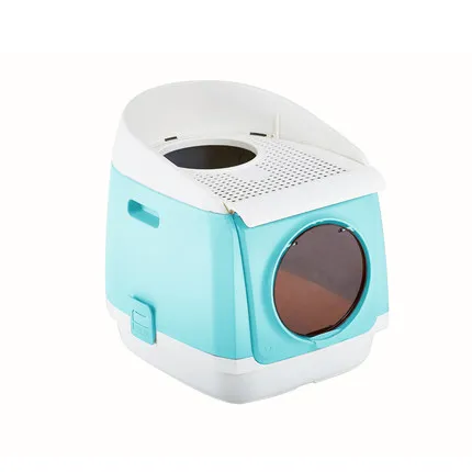 

Pet Toilet Cat Litter Box Large Toilet Training Kit Cat Cabin Washroom Double-door Arenero Gato Cerrado Potty Pet Product EE50MC