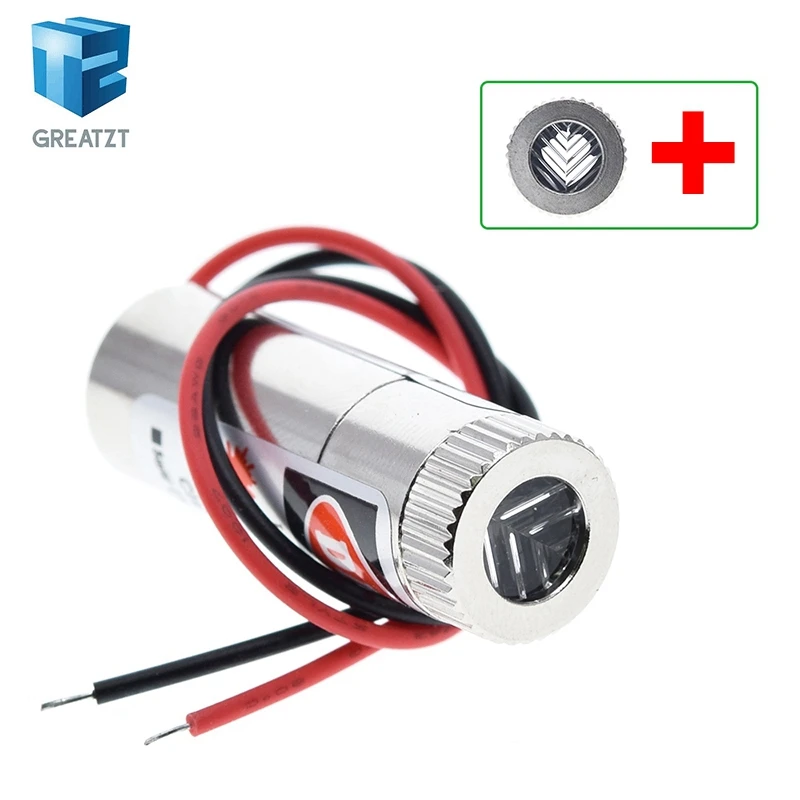 Головка лазерного модуля 650 нм 5 МВт с красной точкой/линией/крестом стеклянная