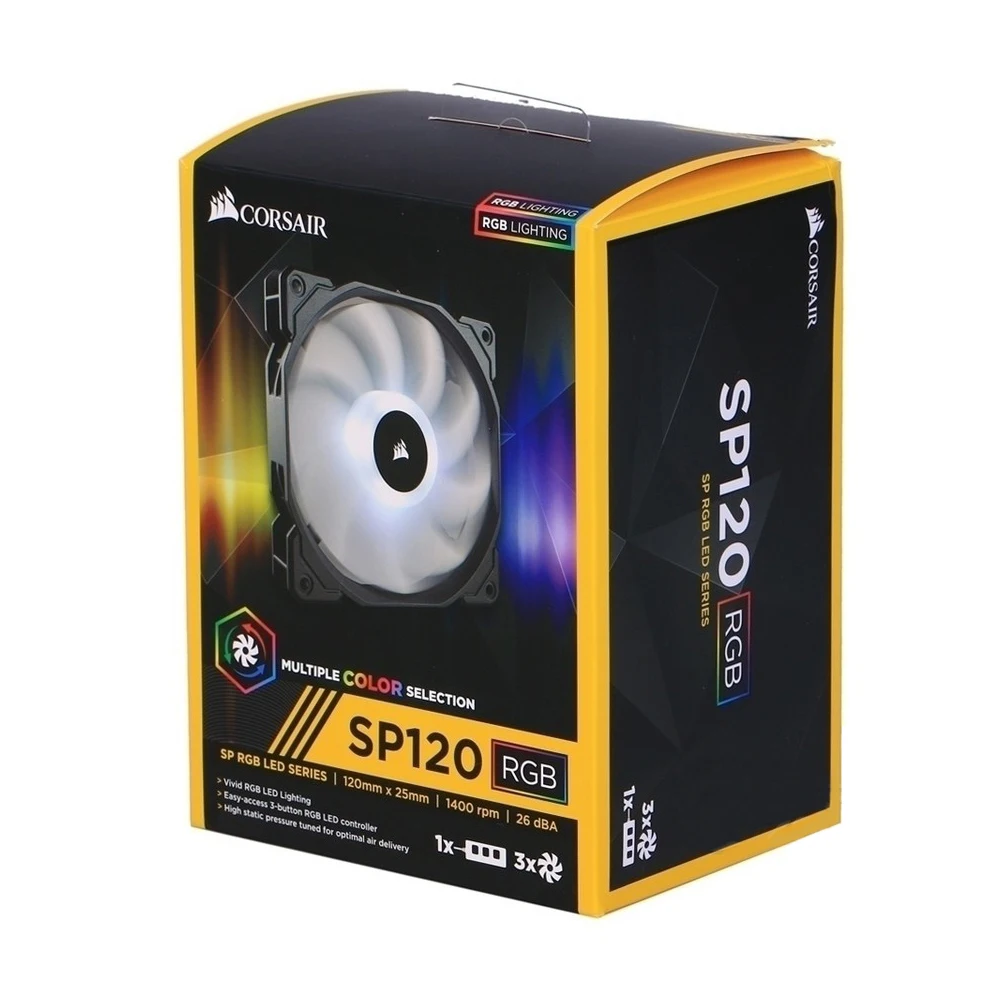 CORSAIR SP120 RGB светодиодный чехол высокого статического давления для ПК с