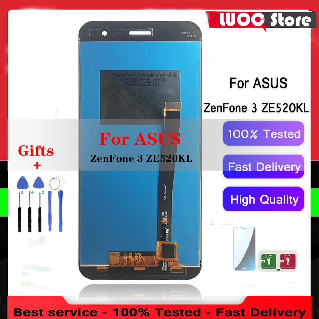 

5.2" New Super LCD Display For Asus ZenFone 3 ZE520KL Z017D Z017DA Z017DB Touch Screen Digitizer Assembly Replacement Parts