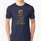 Футболка в стиле хип-хоп с надписью Keep Calm And Read Eragon (золотой текст), 100% хлопок