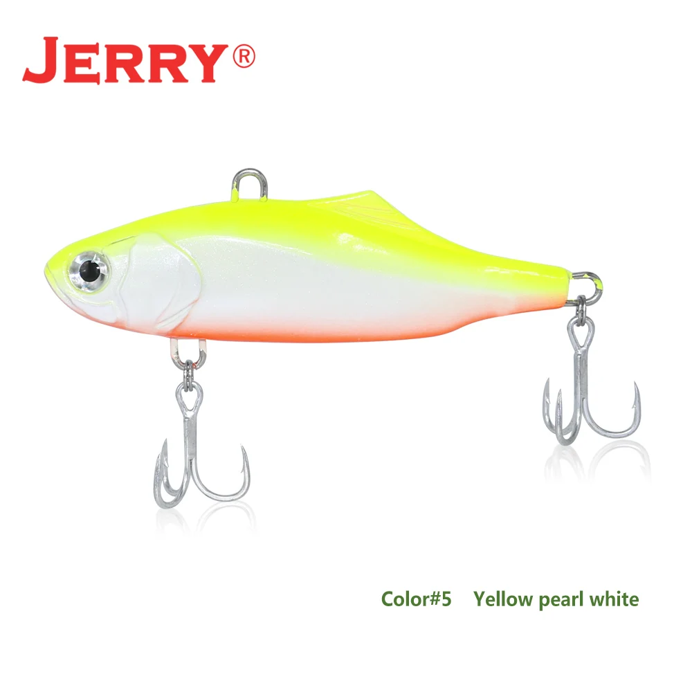 Yellow pearl white Jerry 1 шт. 7 см 23 г Тонущая VIB лезвие Вибрация литье жесткая приманка искусственные морские пресноводные рыболовные приманки - Цвет: Yellow pearl white