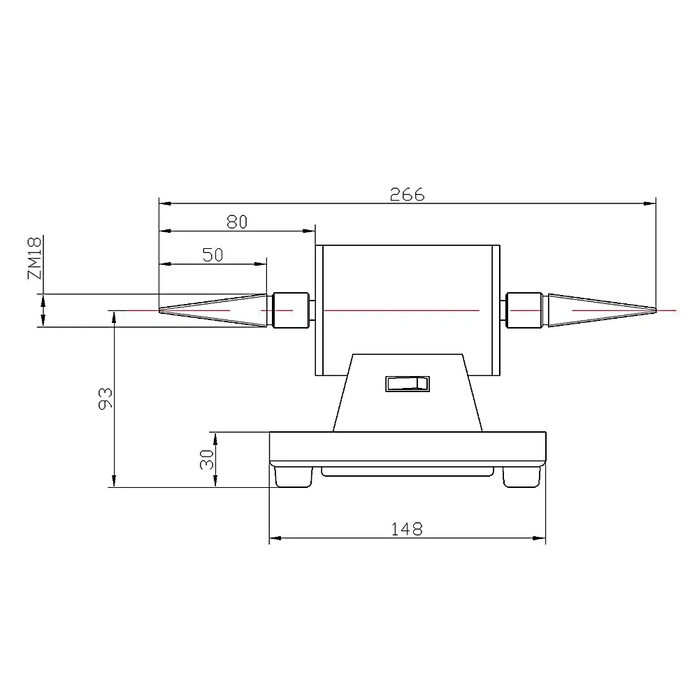 Полировальный станок ALLSOME HT2945 220 В 200 Вт с регулируемой скоростью для токарного