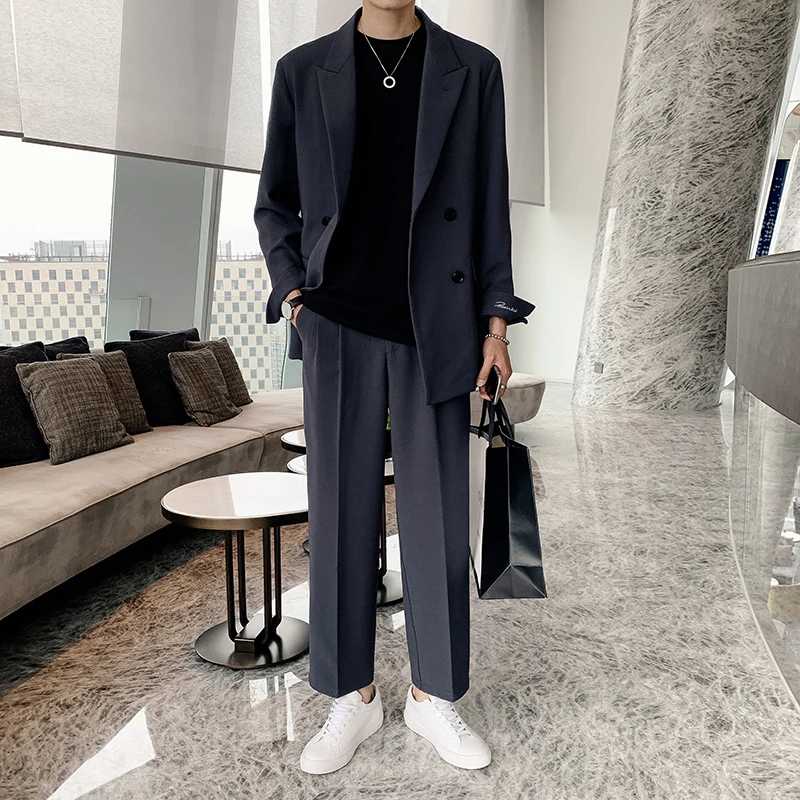 Goede Mannen Jassen Blazer Sport Pak Slim Fit Koreaanse Stijl Oversized Blazer Jassen Voor Nieuwste Jas Ontwerp Ropa Hombre Pak Mannen Eg50jk