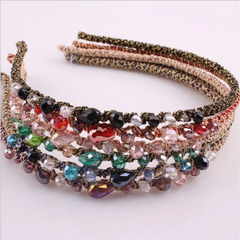 Повязка для волос с радужными кристаллами повязка на голову Aurstria стразы