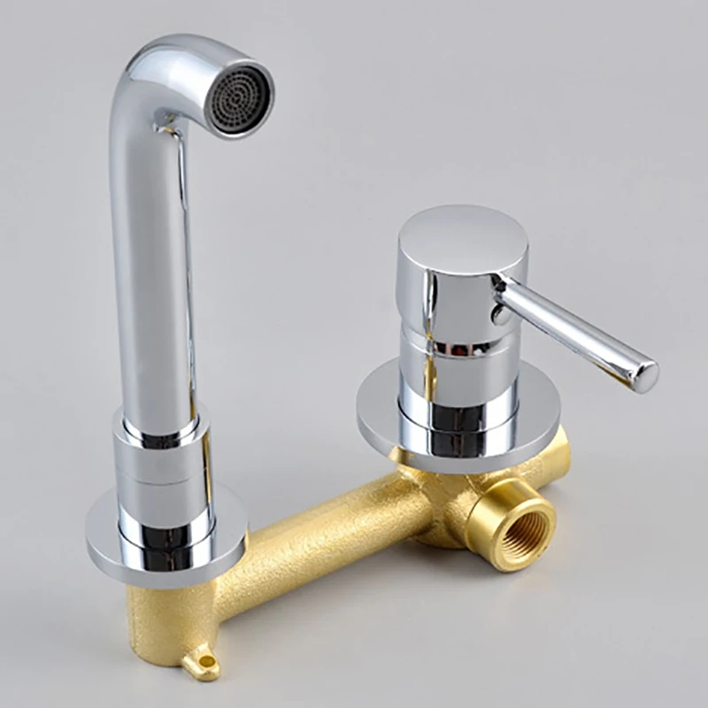 Горячая Распродажа современный латунный настенный смеситель для раковины кран