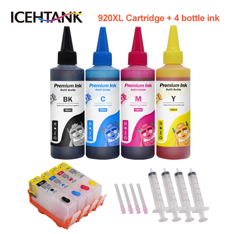 Чернильный картридж ICEHTANK 920XL для HP 920 Officejet 6000 7000 6500 6500A 7500 7500A и картриджи с