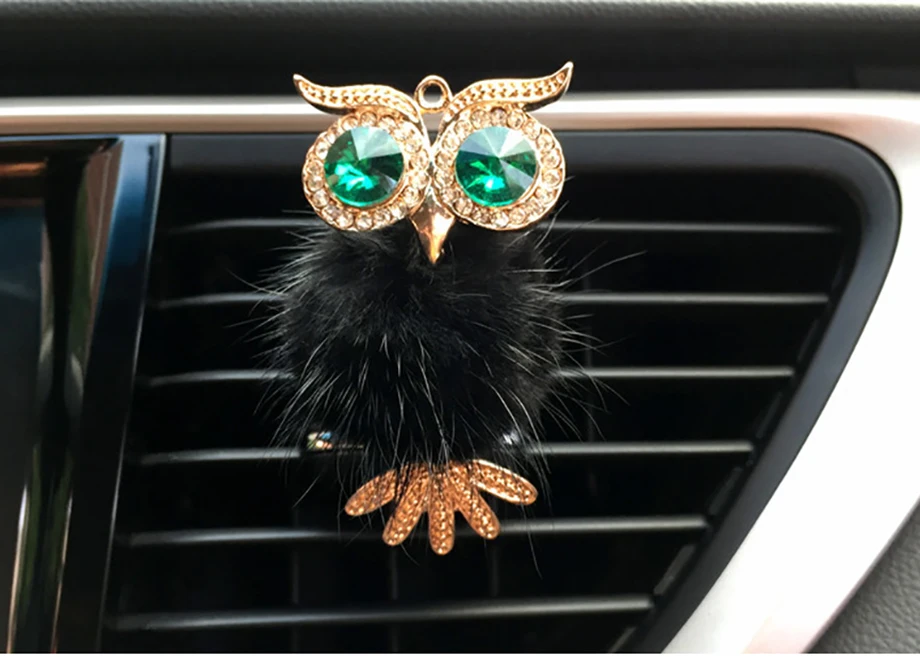 Алмазный мех Сова автомобильный освежитель воздуха Авто выход духи клип приятный аромат автомобильный диффузор Bling автомобильные аксессуары Интерьер Декор подарки