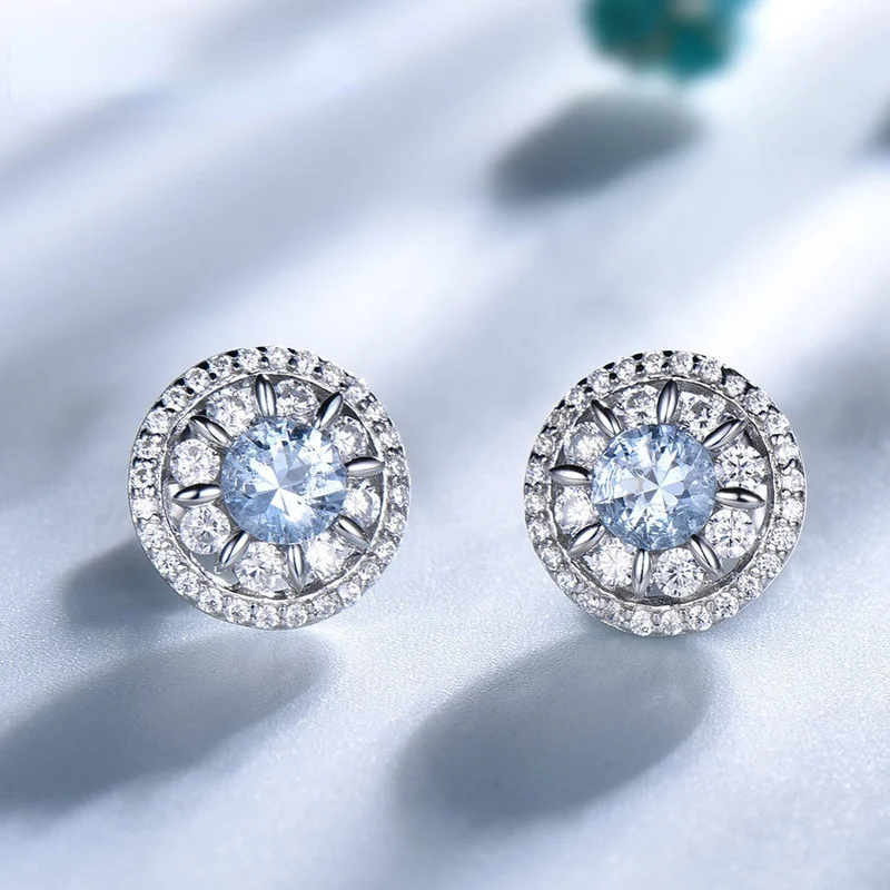 

Женские Серьги с драгоценными камнями, серебро 100% пробы