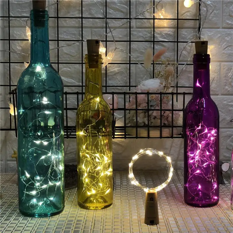 LED пробки в форме гирлянды светодиодные светильник медный провод шнура для