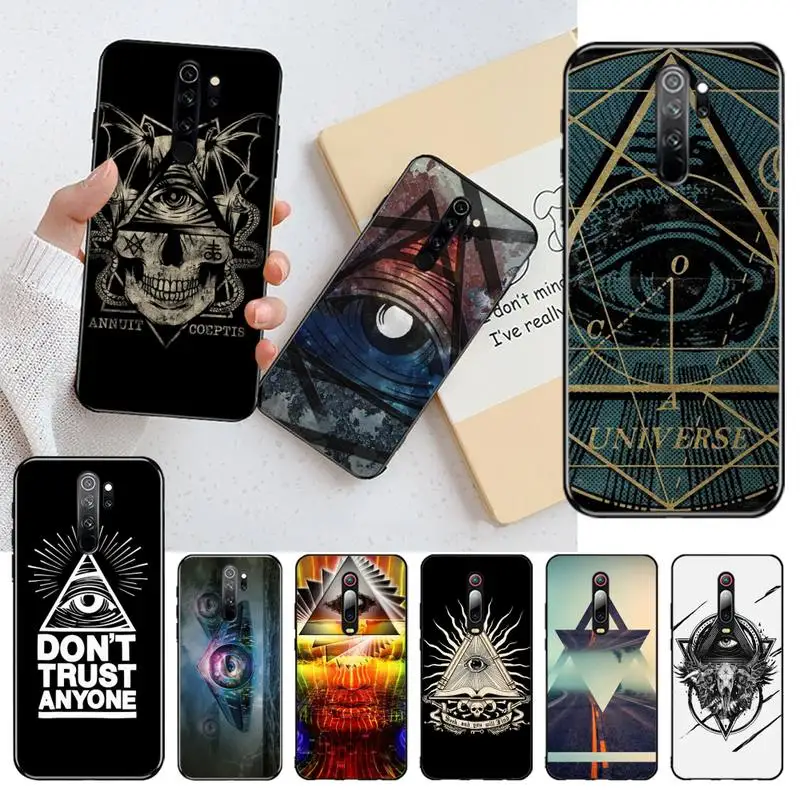 Пирамидка глаз символ освещения мягкая искусственная оболочка для Redmi Note 9 8 8T 8A 7 6