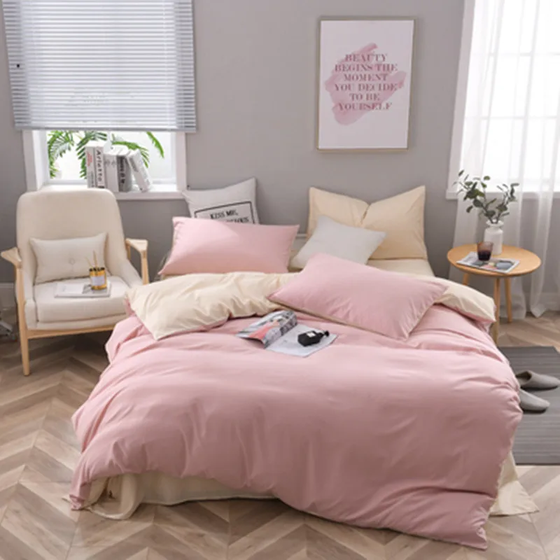 

Nordic Luxury Fornite Bedding Set 4pcs Simple Home Textile Duvet Cover Pillow Case Bed Sheet Softness Comforter Sets Queen Size