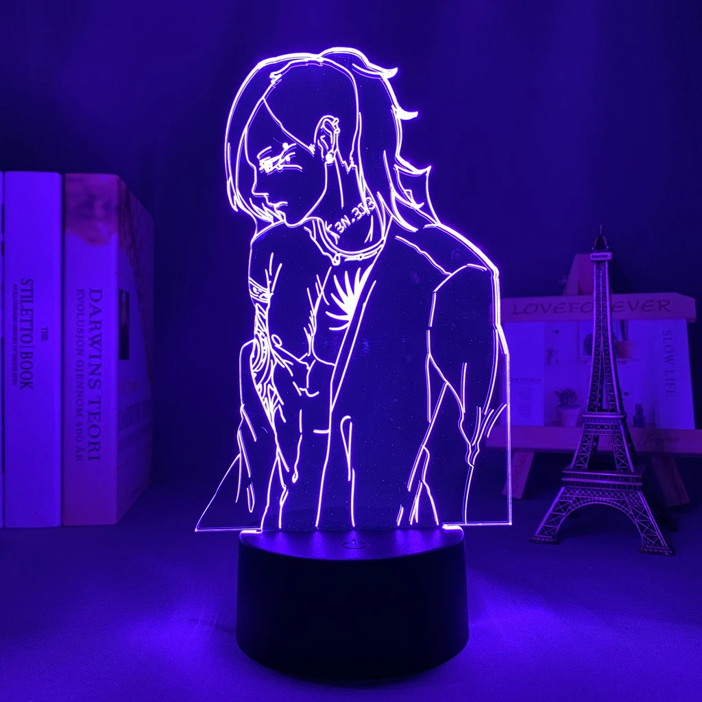 

Аниме лампа Uta Токио Гуль 3d для спальни Декор ночной Светильник крутой подарок на день рождения светодиодный ночсветильник Uta Токийский Гул...