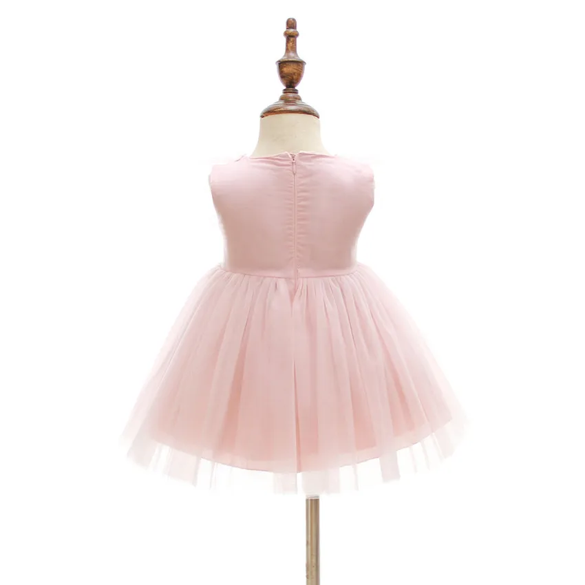 Pink Little Girls Dresses for Princess First Year Baby Birthday Dress Newborn Christmas Girl Party Frocks | Мать и ребенок