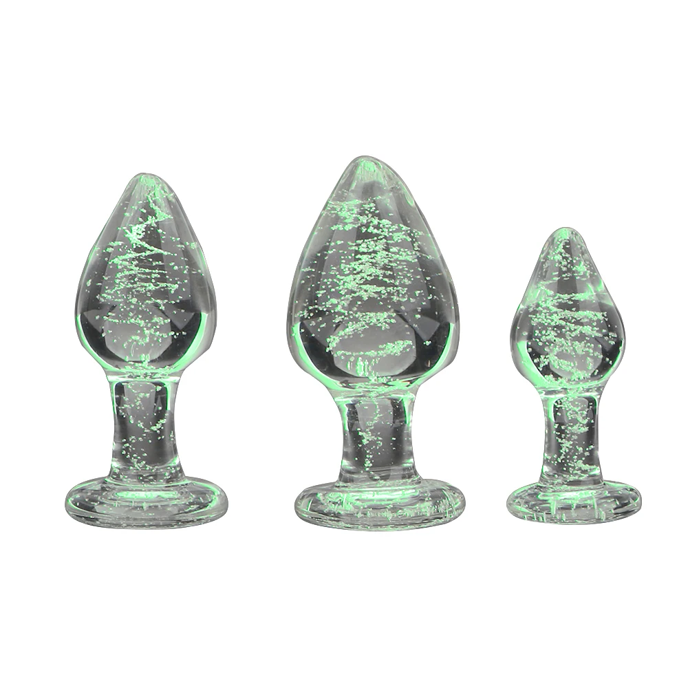 Luminous Glass Butt Plug Anal Sex Toys for Adults Women Men Prostate Massager Couples Tools Mini Erotic Machine Dildos Shop | Красота и