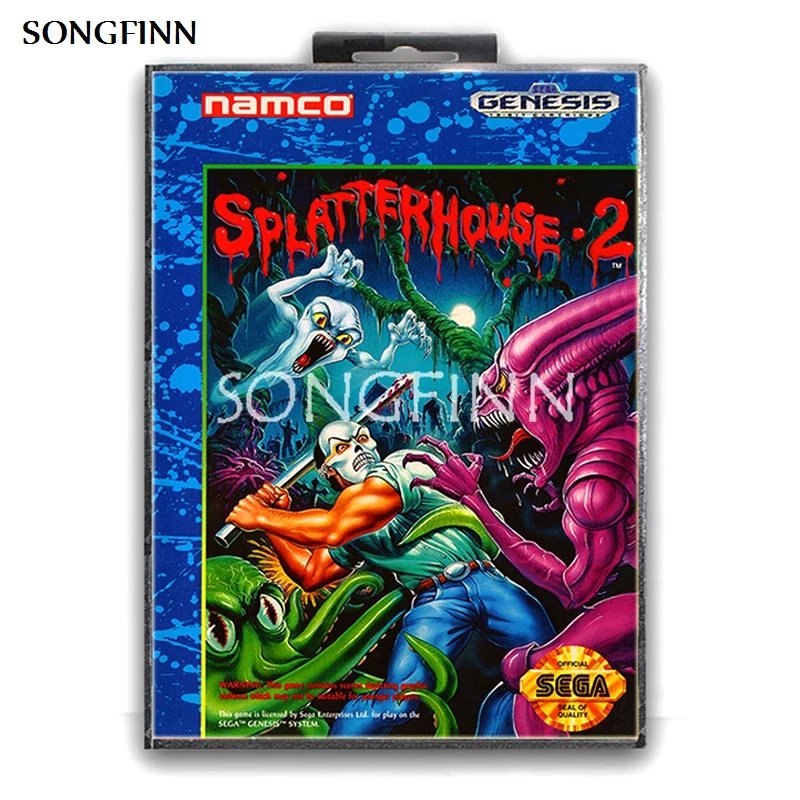

16 bit MD Memory Card With Box for Sega Mega Drive for Genesis Megadrive - Splatter House 2 EU
