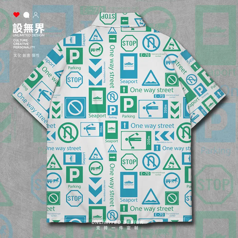 

programming code color matching warning logo color Short-Sleeved shirt fashion mens Short Sleeve collared Print Summer Clothes
