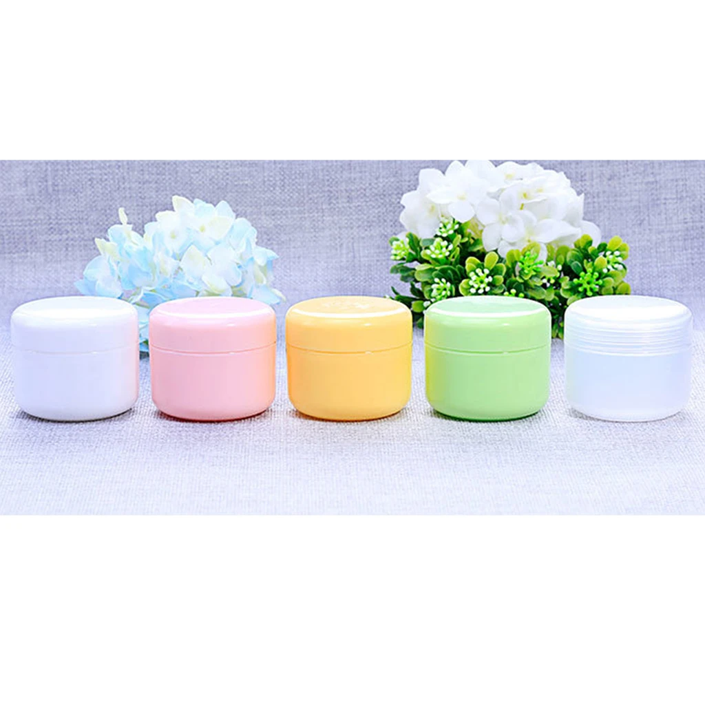 10pcs Empty Jars with Lids Refillable BPA-Free Plastic Container - Round Makeup Containers for Cosmetic 20/50/100g | Красота и