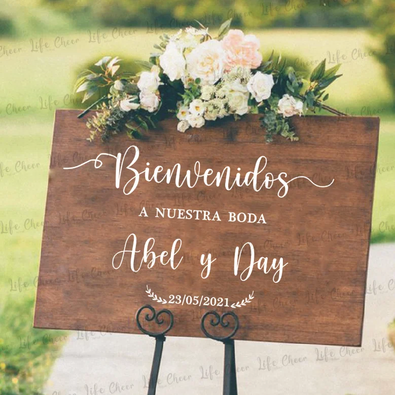 Виниловая наклейка с испанским рисунком Стикеры для свадьбы добро пожаловать в