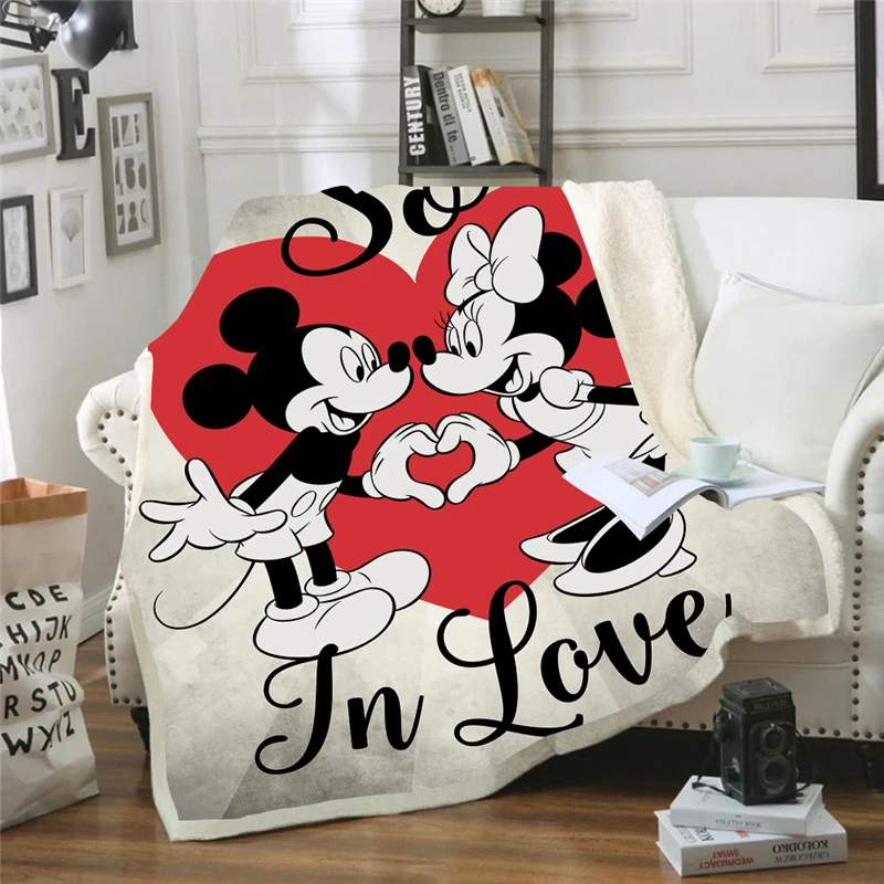 

Disney Mickey Minnie Mouse Blanket Baby Blanket Throws on Bed/Crib/Couch 150x200CM Baby Girls Boys Kids Gift Pink Christmas