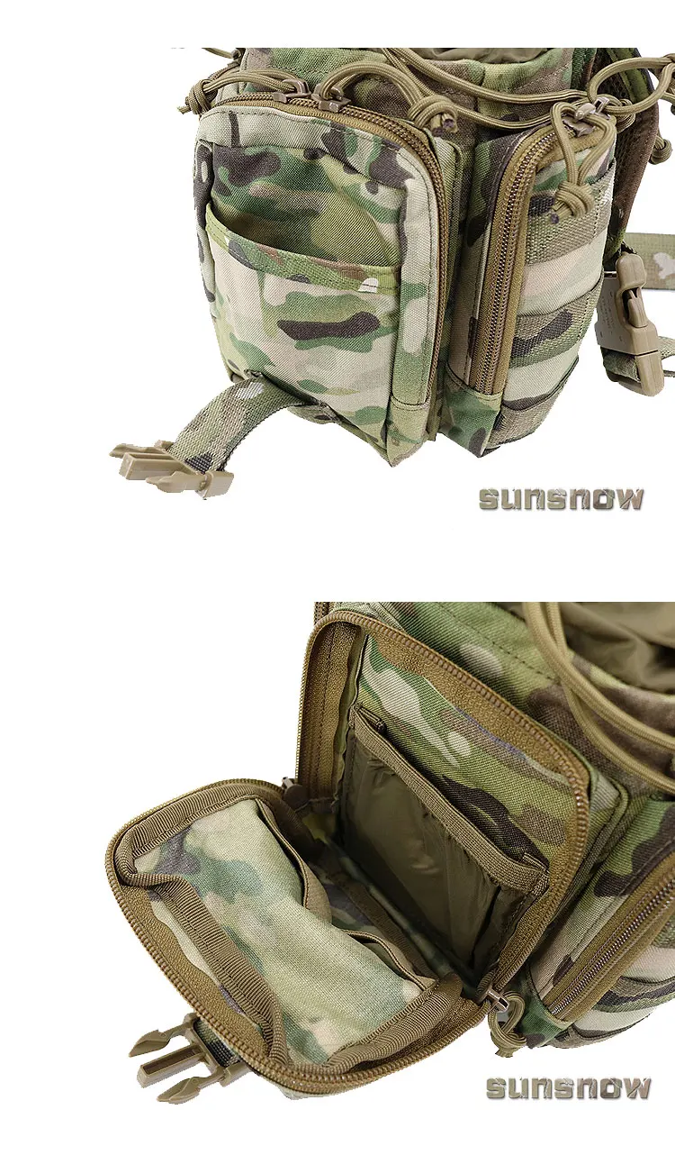 Outdoor Sports Tactics Multifunctional Chest Bag Crotch Bag Leg Bag Satchel MOLLE System Large Capacity Camouflage Bag