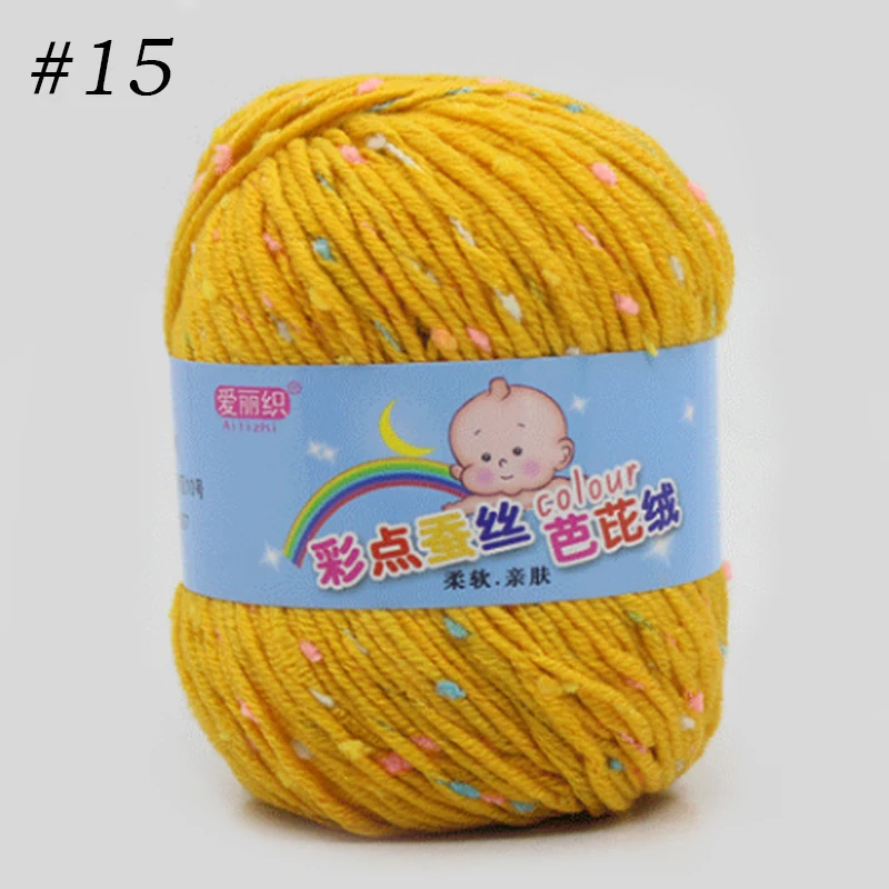 Трикотажная Пряжа в горошек для детского свитера мягкая хлопковая пряжа вязания