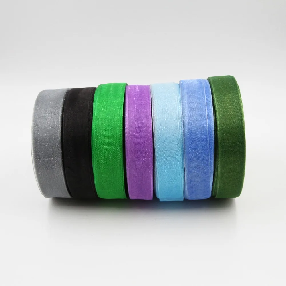 Organza Ribbon 50yards/roll Wholesale gift wrapping wedding party decoration Christmas silk ribbons lace fabric 25/40mm | Дом и сад