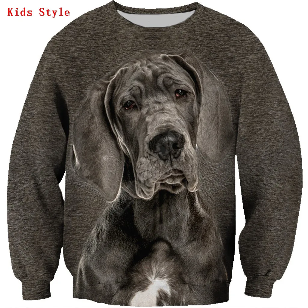 Greyhound Sweatshirt 3d printed Hoodies Pullover Boy For Girl Long Sleeve Shirts Kids Funny Animal Sweatshirt