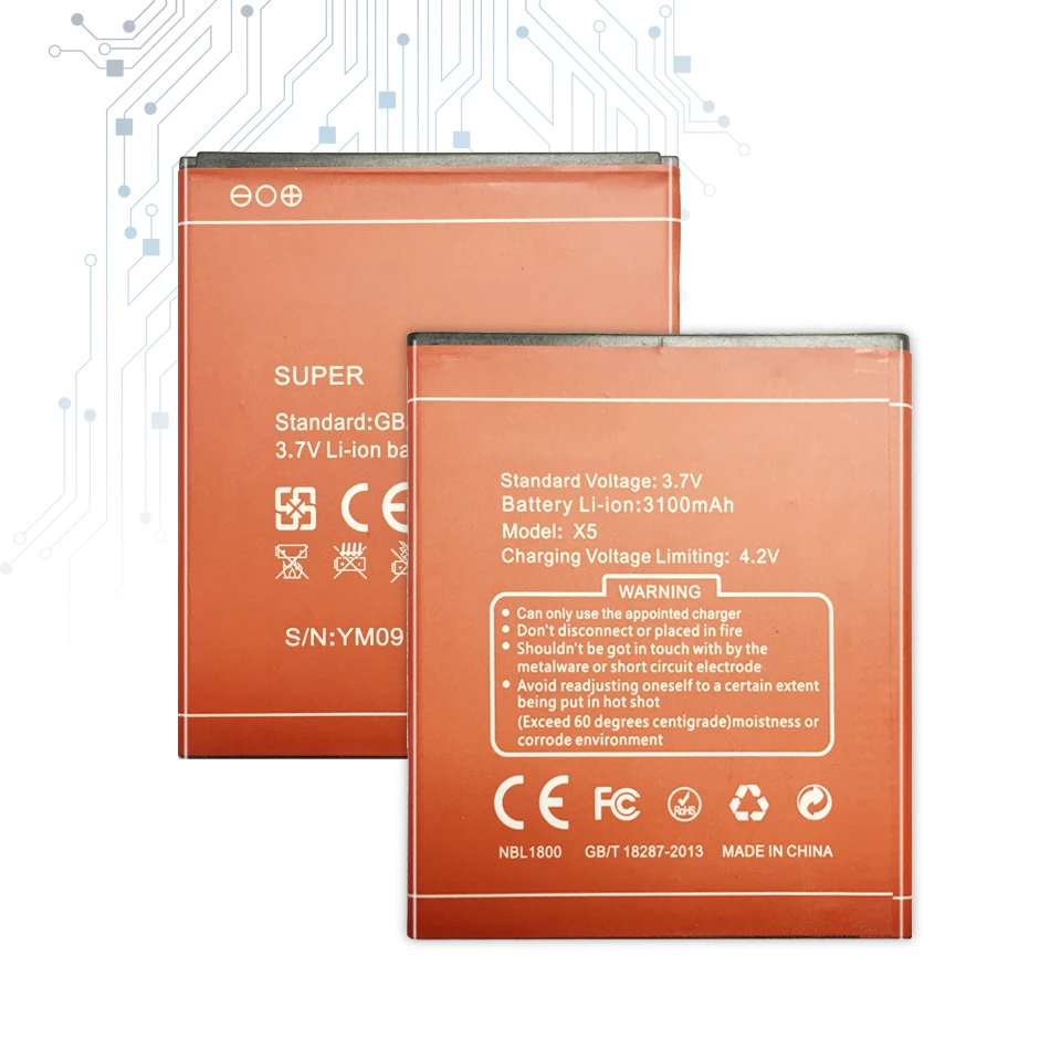 

Сменный аккумулятор 3100 мА · ч Для DOOGEE X5 + номер отслеживания