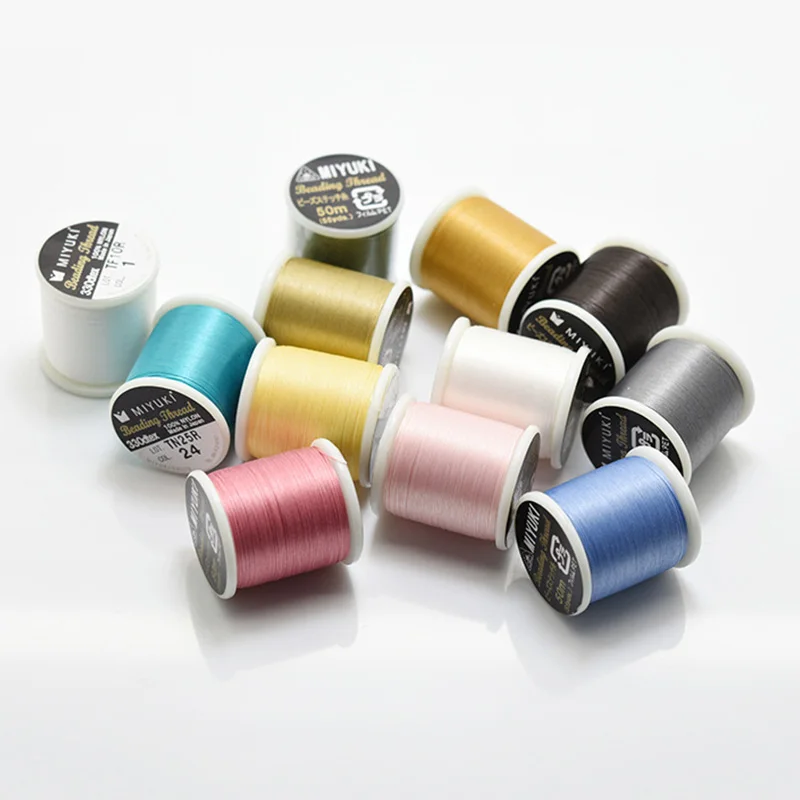 

55 Yard Japanese Miyuki Thread 100% Nylon Beading Thread 330 DTEX 0.225mm Wire Elastic Cord Beading Thread For Bracelets DIY