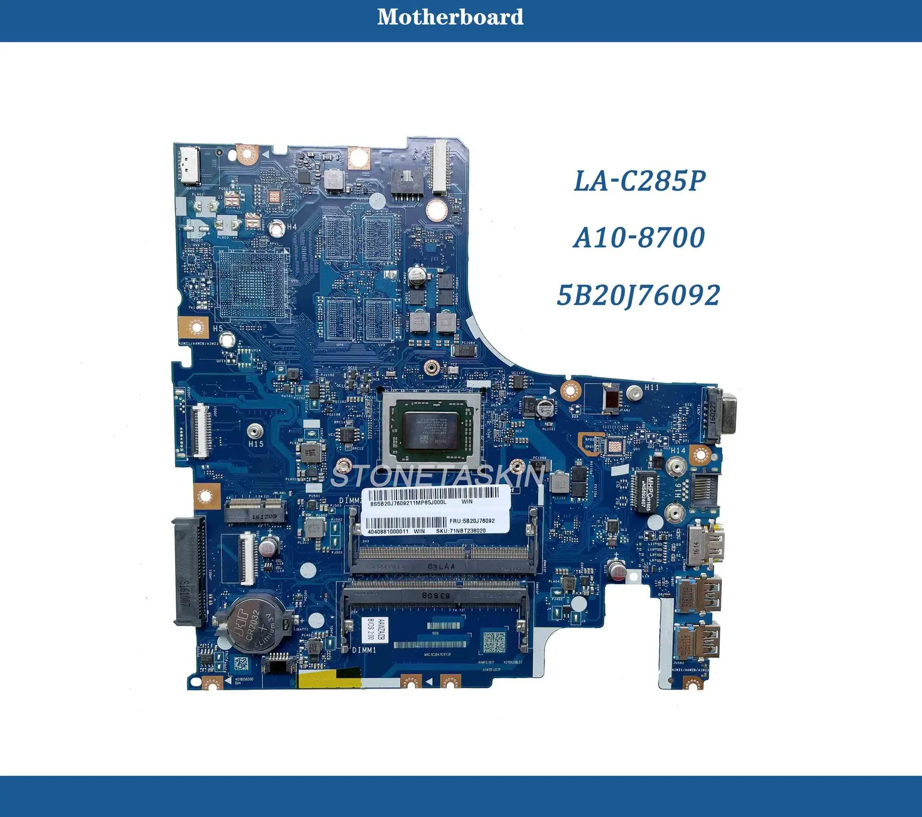 Оригинальная материнская плата для ноутбука Lenovo 500-15z системная 5B20J76092 LA-C285P DDR3 100%