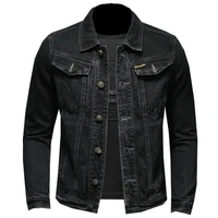 jacket men 2020 spring and autumn new high quality mens solid color lapel single breasted slim long sleeve denim jacket
