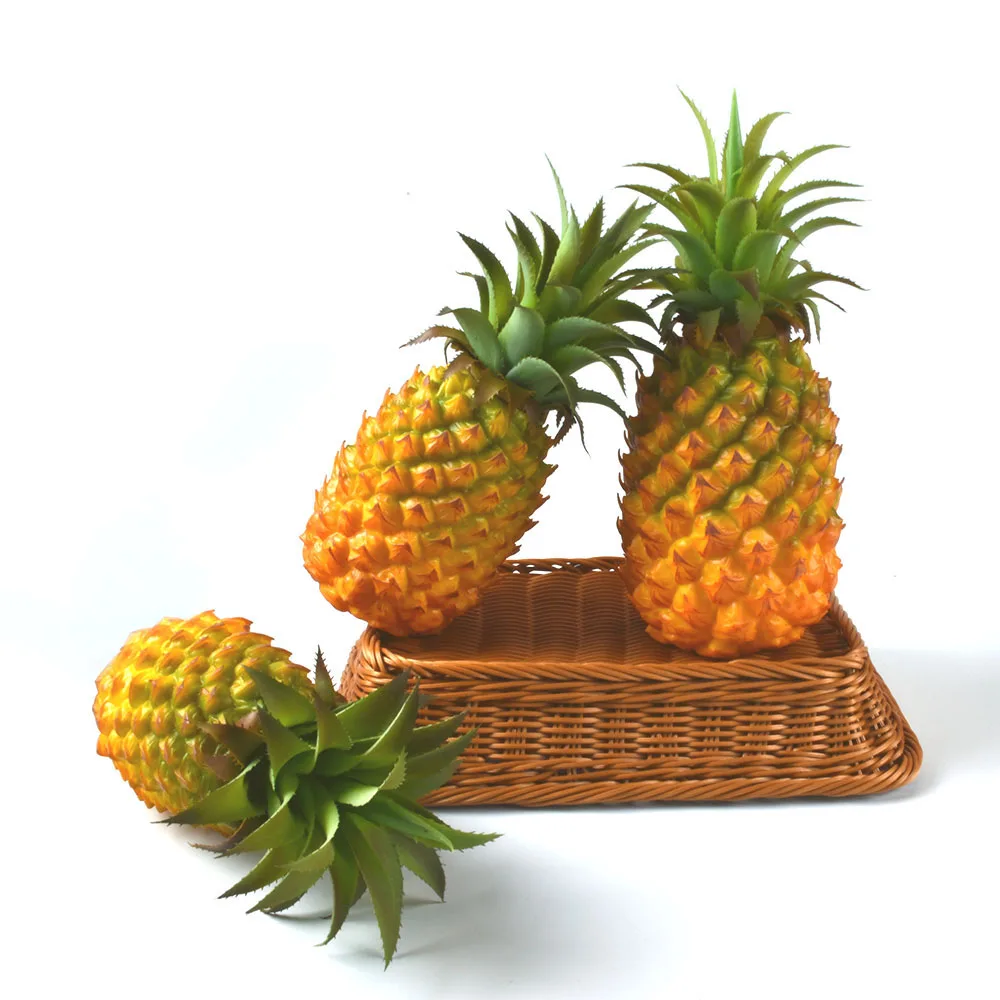 

3D Realistic Artificial Fruits Simulated Pineapple Plastic Fake Pineapples Modle Toys for Home Decoration