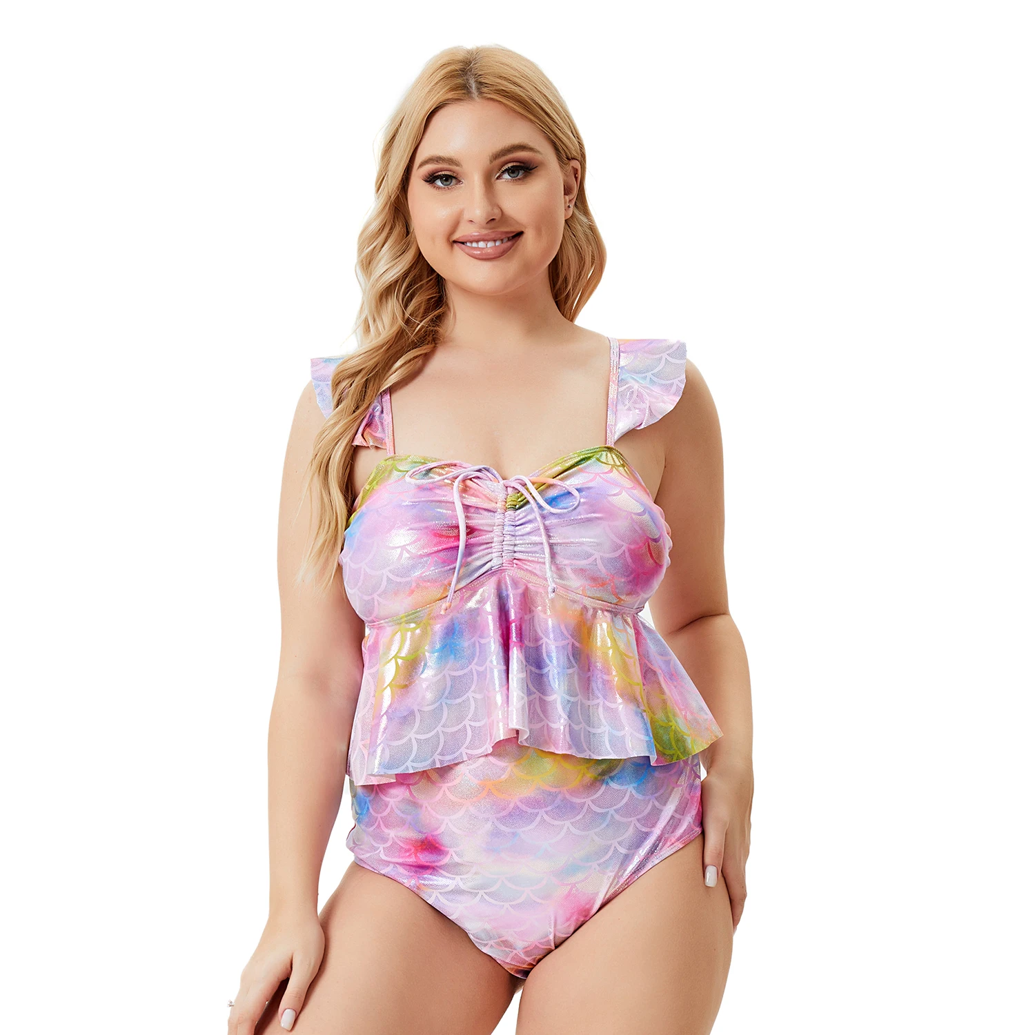

Printed Tankini Swimsuits 2022 New Plus Size Swimwear Women High Waist Swimsuit Female Two Pieces Bathing Suit Beachwear Bathers