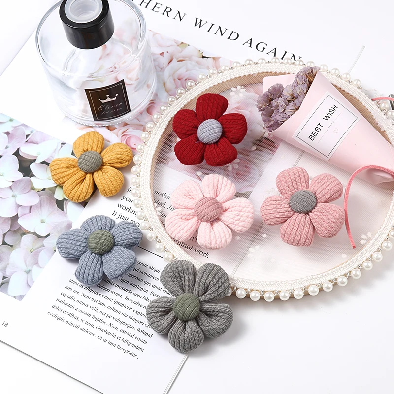 Милый тканевый цветок ручной работы DIY для изготовления Ободка волос повязка