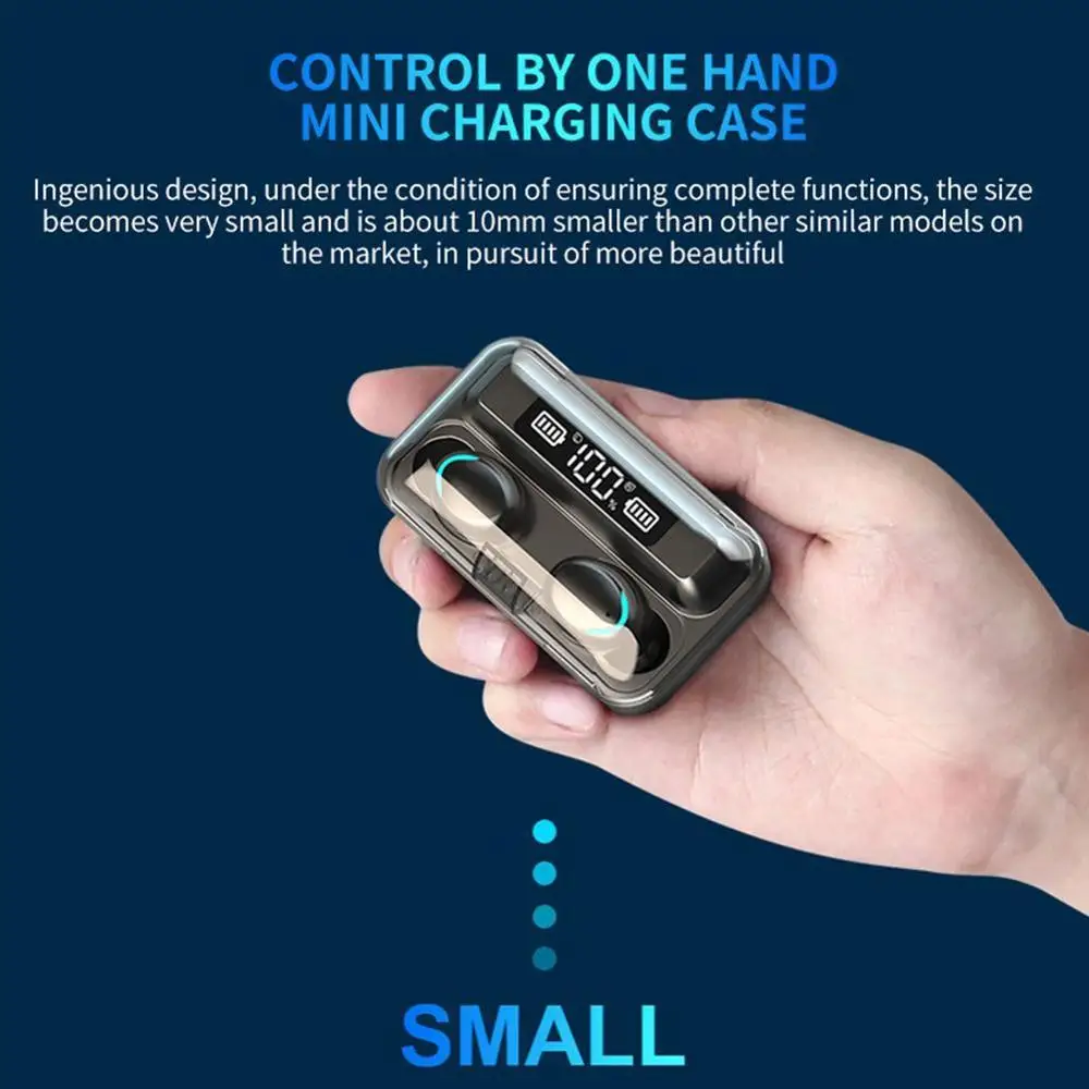 

Lutiore Wireless Earphones TWS Bluetooth 5.0 Earphones 8D HIFI Stereo Waterproof Earbuds Earphones Charging Box With Microphone