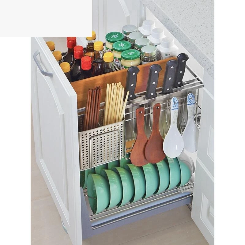 Keuken Rack Organizador Armario Dish Drainer из нержавеющей стали Cocina Organizer кухонный шкаф Cestas Para Organizar