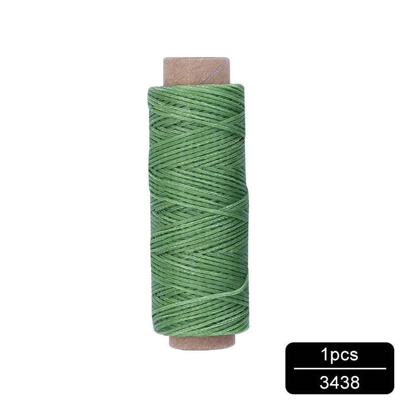 NO.3438 MIUSIE 1 шт. 50 м 150D 1 мм кожаный вощеный шнур для DIY инструмент для рукоделия ручная строчка плоская Вощеная швейная линия - Цвет: NO.3438