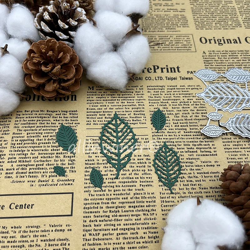 

6 шт. листья Allinwiner металлические Вырубные штампы «сделай сам» для скрапбукинга альбома искусственные изделия тиснение высечки ручной работы