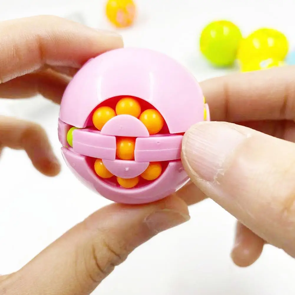 Pelota para cubos m&aacute;gicos de descompresi&oacute;n, puzle sensorial, juego de inteligencia, juguetes antiestr&eacute;s, Bola de ventilaci&oacute;n, novedad-2