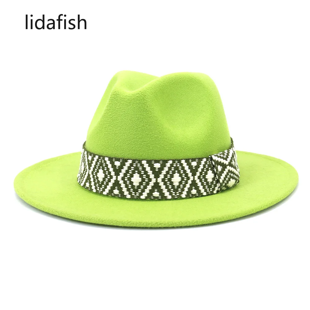 

Lidafish однотонные джазовые шляпы федоры для женщин зимние 7 см поля официальное платье свадебная шляпа модная шляпа для вечевечерние трлби
