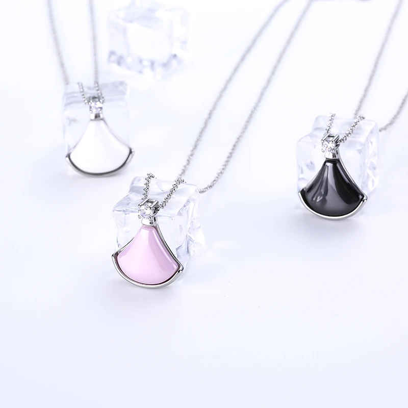 LOSTSOUL New Ins Simple Stylish ceramic Pendant Stainless steel necklace High Quality Small fresh Female Jewelry Gifts | Украшения и