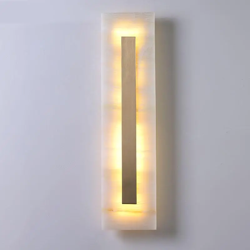 Роскошный вертикальный светодиодный светильник для отеля Мраморная настенная