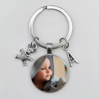 personalized photo pendant custom keychain baby photo mom dad children grandparents a family gift birthday name key chain