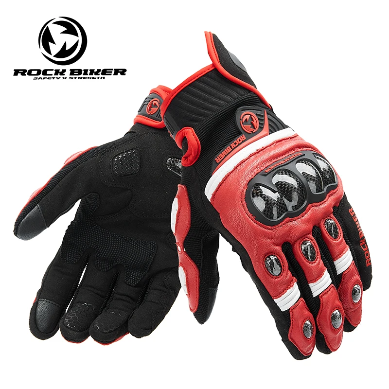 

2020 ROCK BIKER New Motorcycle Gloves Men Breathable Summer Gloves Carbon Fiber Women Touch Screen Motocross Gloves Guante M-XXL