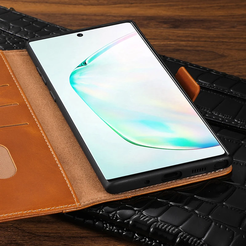 Для samsung Galaxy Note10 флип-кейс из натуральной кожи деловой бумажник oil Wax Подставка Крышка смартфона для samsung Note10 Plus