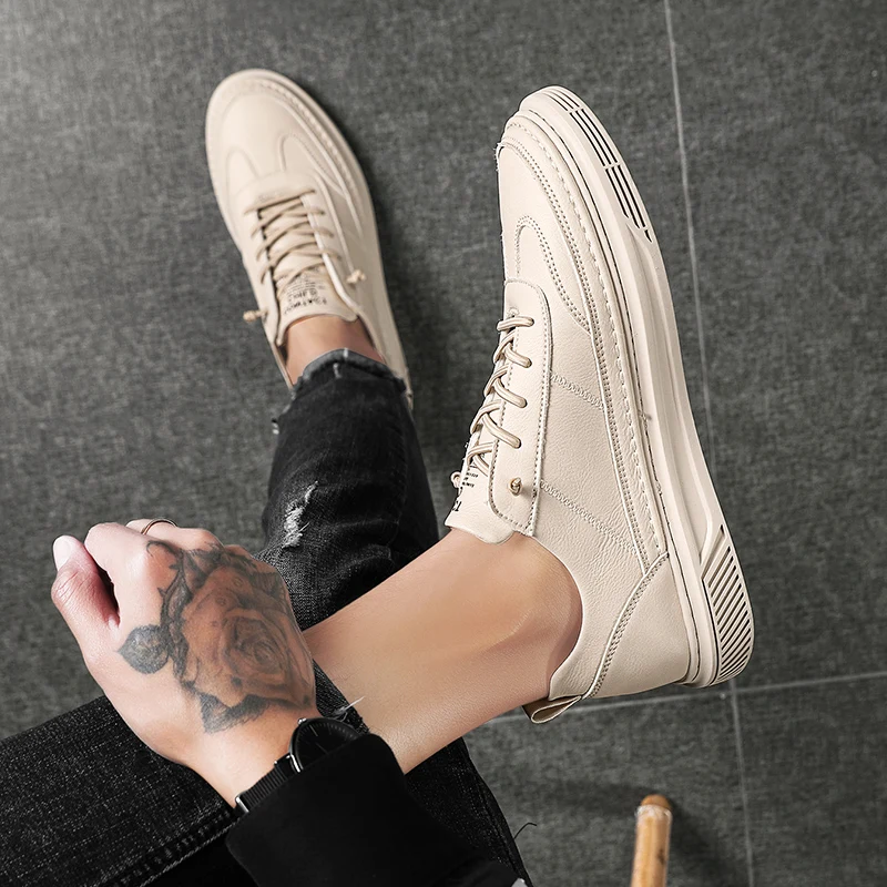 

Zapatos Casuales Para Hombre Men Leather Casual Shoes Designer Man Sport Running Summer For Fashion Men's