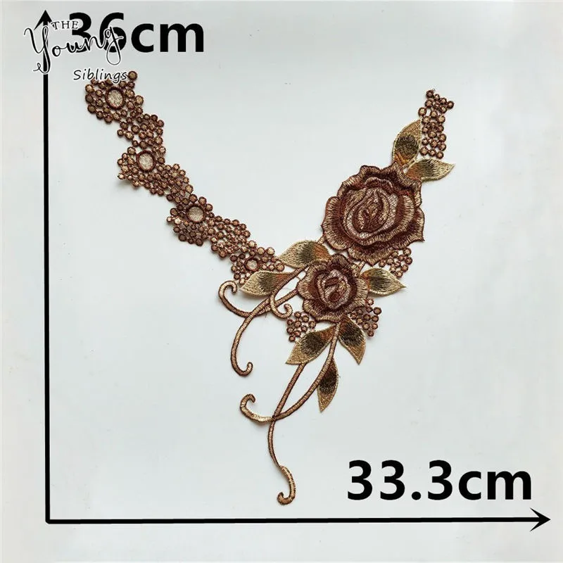 Красивые цветы кружевной вырез ткань для рукоделия вышивка аппликация кружевное